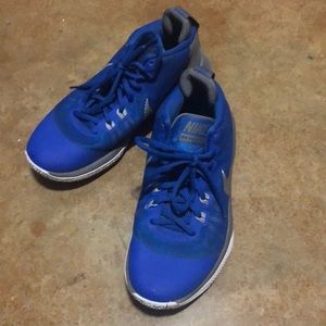 Blue nike basketball shoes